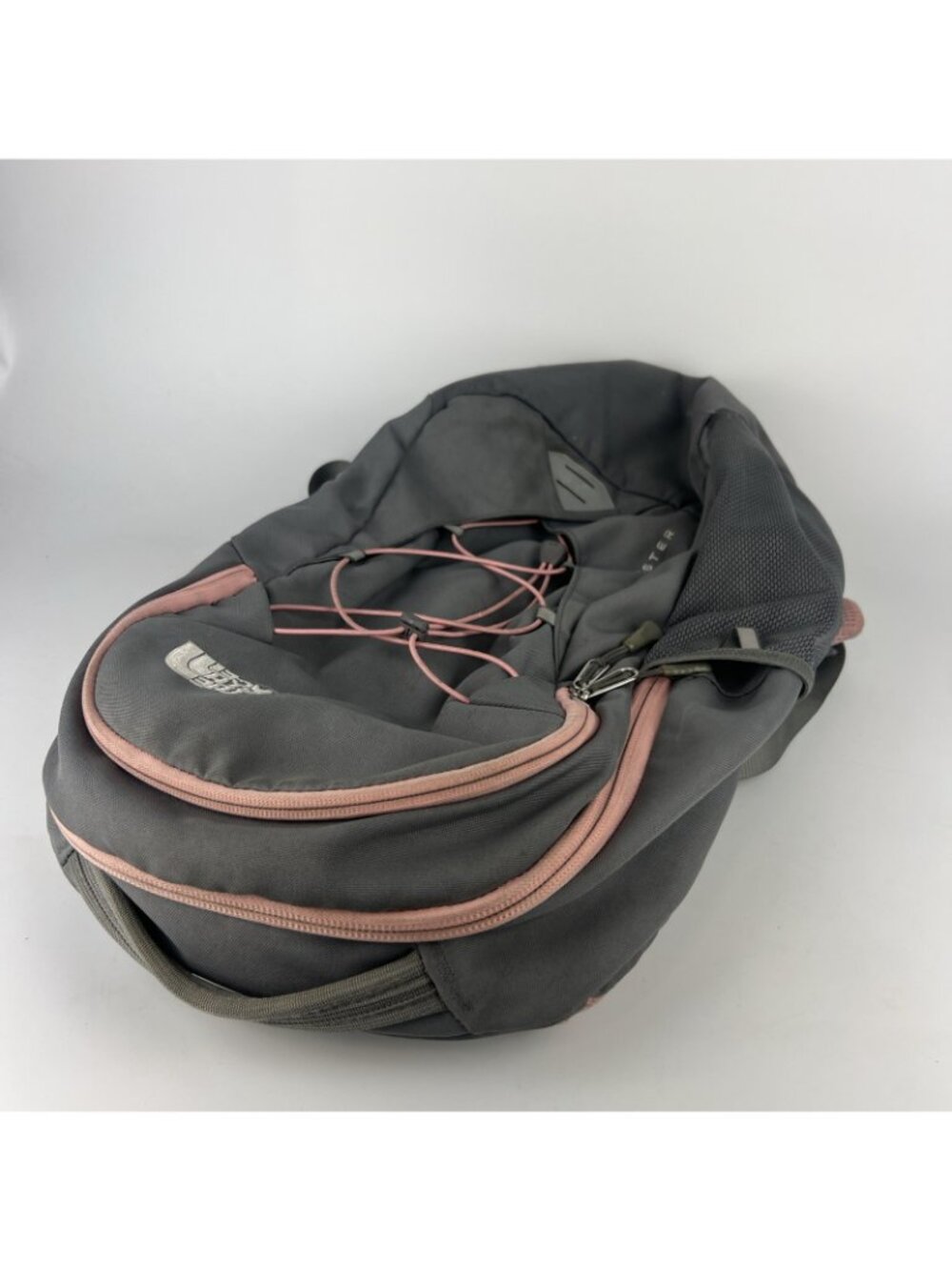 The North Face Jester Women's Backpack Gray Pink Laptop School Book Bag - Picture 4 of 6